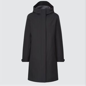 //UNIQLO// Black Blocktech Coat